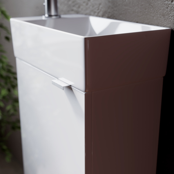 Тумба под раковину Sancos  Mini MN35WL белый глянец